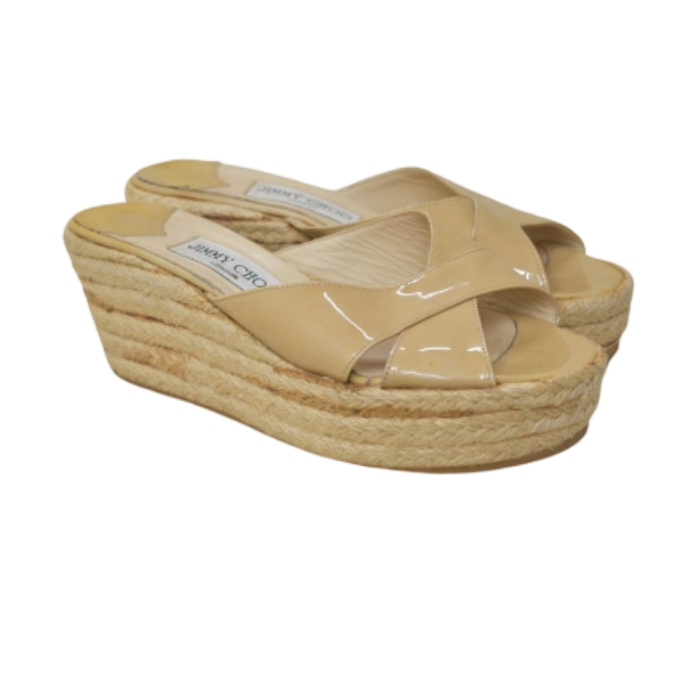 Jimmy Choo Wedge Nude  Espadrilles